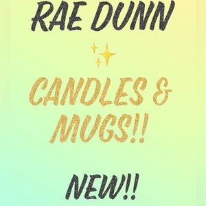 RAE DUNN BRAND NEW MUGS AND CANDLES ✨🩷